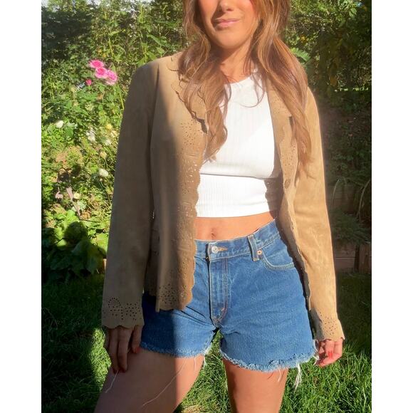 Isabel Marant Jackets & Blazers - Vintage Suede Cutout Jacket — French Boheme Festival Layer (Fits S/M)